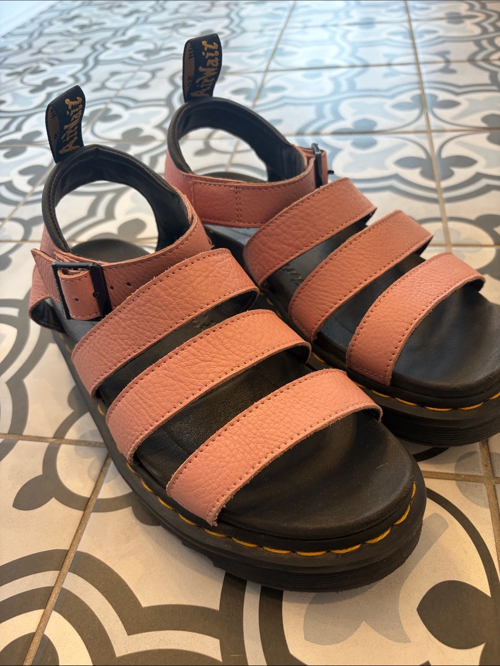 Dr. Martens Pink Multi-Strap Sandals